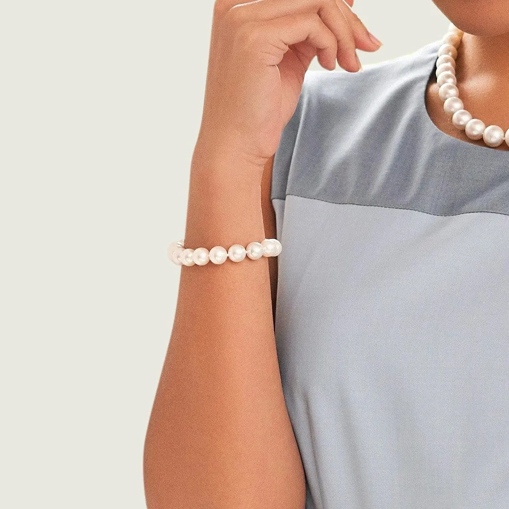 White South Sea Pearl Bracelet, 9.0-10.0mm