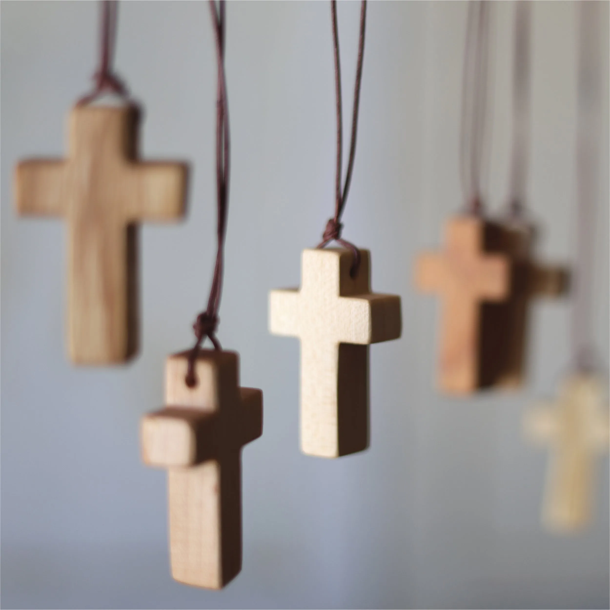 Wooden Cross Necklaces