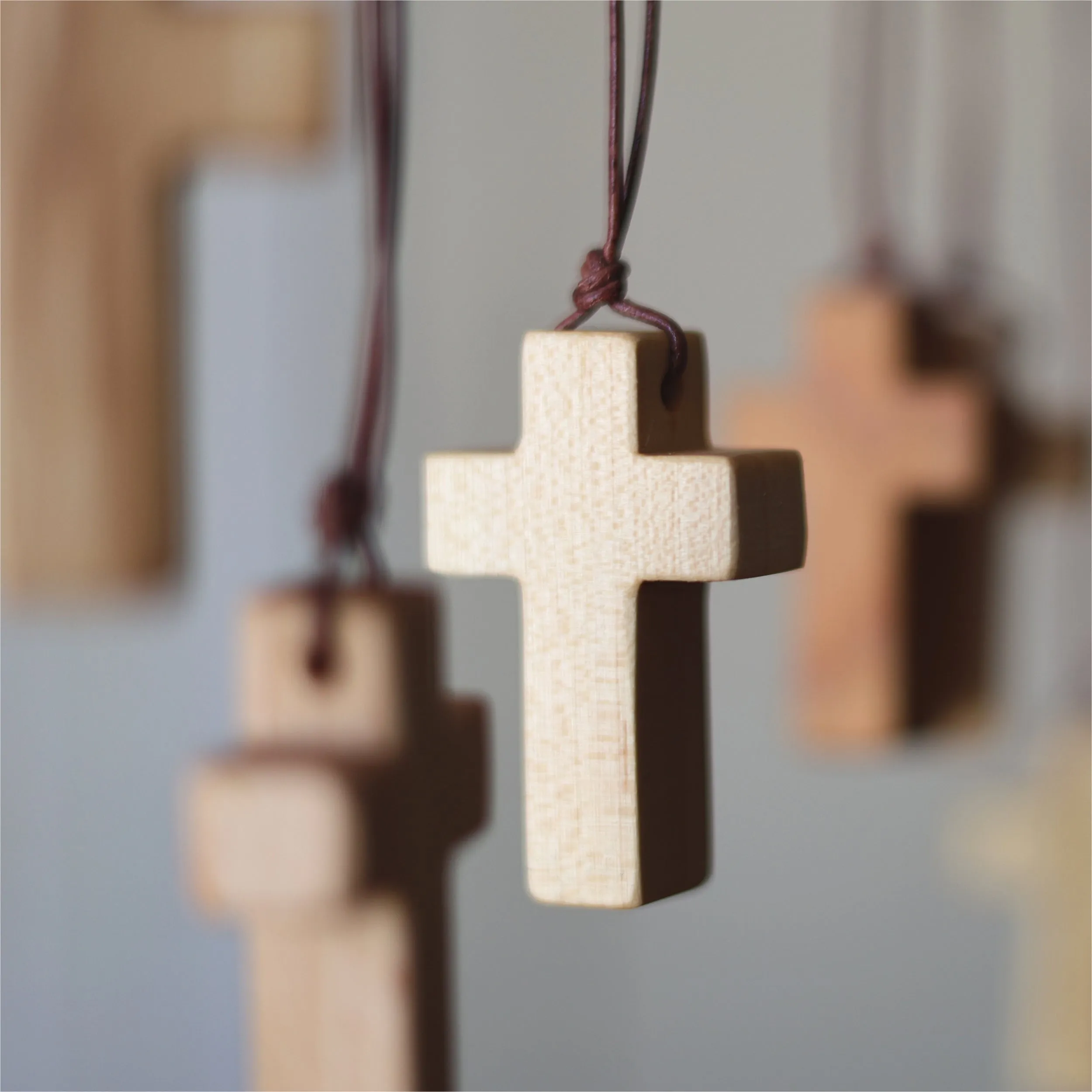 Wooden Cross Necklaces